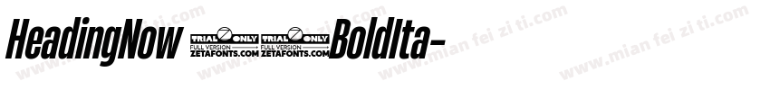 HeadingNow 36BoldIta字体转换